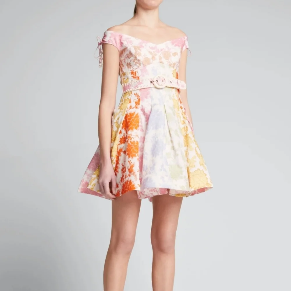 SOLD Zimmermann Postcard Spliced Mini Dress - Picture 2 of 8